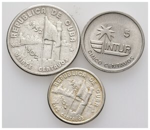 obverse: CUBA - Lotto Monete con argenti