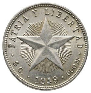 obverse: CUBA - 20 Centavos argeto 1949