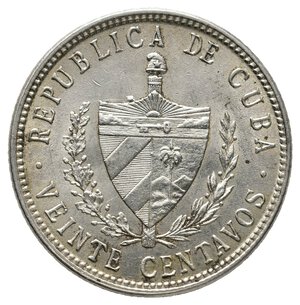 reverse: CUBA - 20 Centavos argeto 1949