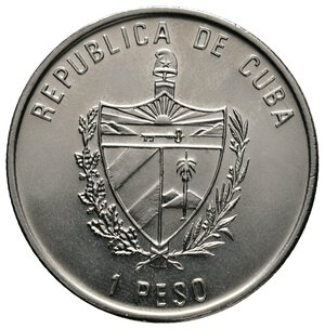 reverse: CUBA - 1 Centavo 1994 Fauna del Caribe - Colorata