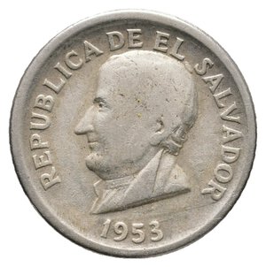 reverse: EL SALVADOR - 25 Centavos argento 1953