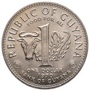 obverse: GUYANA - 1 Dollar 1970 Food For All