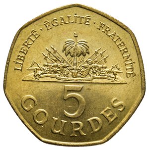 obverse: HAITI - 5 Gourdes 1995