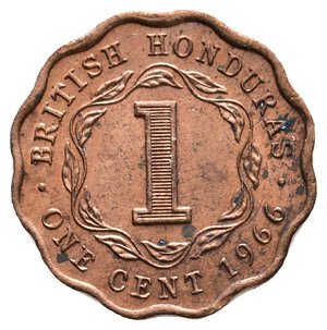 obverse: HONDURAS - Elizabeth II - 1 Cent 1966