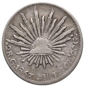 obverse: MESSICO - 2 Reales argento 1857