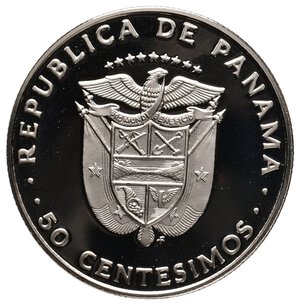 reverse: PANAMA - 50 Centesimos 1977 PROOF