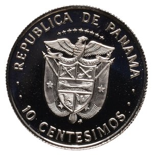 reverse: PANAMA - 10 Centesimos 1977 PROOF