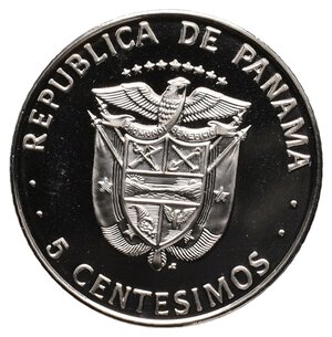 reverse: PANAMA - 5 Centesimos 1977 PROOF