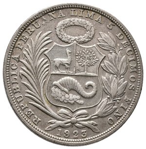 obverse: PERU - 1 Sol argento 1923