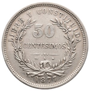 obverse: URUGUAY - 50 Centesimos argento 1877