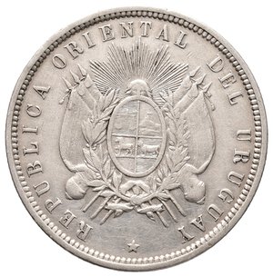 reverse: URUGUAY - 50 Centesimos argento 1877