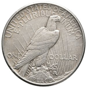 reverse: U.S.A. - Peace Dollar argento 1921 RARO - Tracce di pulizia