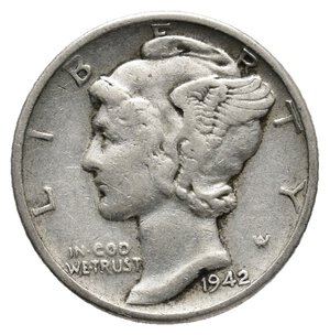 obverse: U.S.A. - Dime Mercury argento 1942