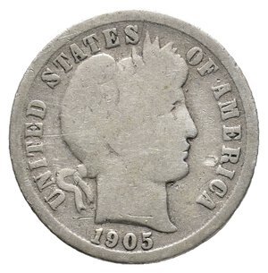 obverse: U.S.A. - Dime Barber argento 1905