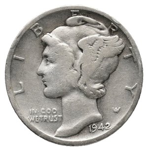 obverse: U.S.A. - Dime Mercury argento 1942