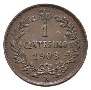 obverse: ERRORE - Vittorio Emanuele III - 1 Centesimo 1908   8 Basso