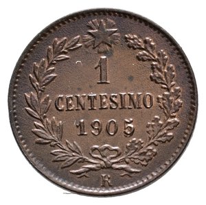 obverse: ERRORE - Vittorio Emanuele III - 1 Centesimo 1905  5 Ribattuto