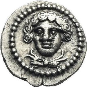 obverse: Cilicia. Time of Pharnabazos or Datames, Satraps of Cilicia and Cappadocia. Tarsos. Circa 378-372 BC. Obol (Silver, 10.35 mm, 0.91 g). Draped female bust facing slightly left. Rev. Diademed and draped female bust right (Aphrodite?). Casabonne Series 1. Göktürk –. SNG Levante 217-8. SNG France 310-1. Sunrise 48. Toned. About Extremely Fine.