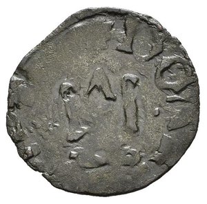 reverse: ORIENTE LATINO. Area incerta, imitazione di Atene o Chiarenza(?), circa XIII secolo. Denaro tornese. MI (g 0,84). Croce. R/ Castello stilizzato. qBB