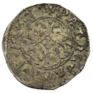 reverse: AQUILEIA. Nicolò di Boemia (1350-1358) Denaro. MI (g. 1,00) MONETA NICOLAI, Leone di Boemia-Lussemburgo coronato, rampante a sinistra. R/ PAThE AQVILEGE , Croce ornata e fogliata in doppio quadrilobo. Bern. 52, MIR 45. BB