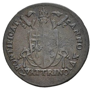 obverse: STATO PONTIFICIO. Bologna. Pio VII (1800-1823). Quattrino 1816, anno XVI. AE (g 2,25). Leggena in quattro righe; data e segno di zecca all esergo. R/ Stemma con chiavi decussate, sormontato da tiara. Muntoni 44; MIR 3064/1. qBB