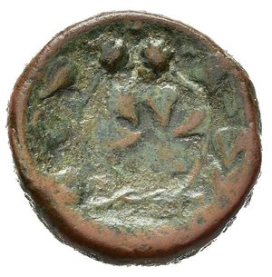 reverse: CORCIRA. AE, c. 300-229 a.C. (g 4 ,35). Testa di Dioniso a sinistra, adornata da vite con grappoli d uva. R/ Corona di vite. BMC 290-4; HGC 6, 98. RARA. qBB. Nr.reg.544/22