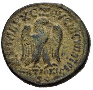 reverse: FILIPPO II (247-249). Seleucis e Pieria, Antiochia. Tetradramma. MI (g 11,53). Busto laureato, drappeggiato e corazzato a destra. R/ Aquila stante a destra, con ali spiegate e corona nel becco. RPC VIII online - (unassigned; ID 29020); McAlee 1042; Prieur 474. BB. Nr.Reg. 612/24