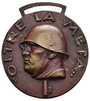 obverse: Medaglie Italiane – Regno d’Italia – Vittorio Emanuele III (1900-1945) - Ventennio Fascista – Benito Mussolini – Coloniale – Legione di Formazione Lucchini – Rara (R). Medaglia portativa con cambretta. Al dritto 