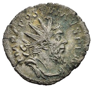 obverse: POSTUMO (260-269). Colonia. Antoniniano. MI (3,15 g). D/  IMP C POSTVMVS P F AVG, busto radiato, drappeggiato e corazzato a destra; R/ NEPTVNO REDVCI, Nettuno, stante, regge delfino e scettro; in basso, prua di nave. RIC V.2 76. BB+. nr.reg.601/24