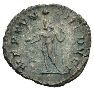 reverse: POSTUMO (260-269). Colonia. Antoniniano. MI (3,15 g). D/  IMP C POSTVMVS P F AVG, busto radiato, drappeggiato e corazzato a destra; R/ NEPTVNO REDVCI, Nettuno, stante, regge delfino e scettro; in basso, prua di nave. RIC V.2 76. BB+. nr.reg.601/24