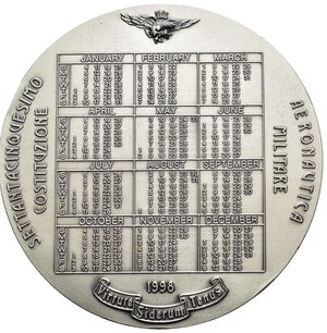 reverse: Medaglie Italiane. Aeronautica Militare. Medaglia Calendario 1998 