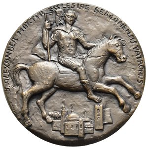 reverse: Medaglie italiane. BERGAMO. Medaglia 1985 AE 50 mm D/ Busto Cardinale San Gregorio Barbadicus. R/ S.Alessandro martire. Opus: Lorioli