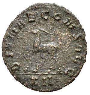 reverse: GALLIENO (253-268 AD).  ANTONINIANO 267-268 AD Mi Ø 21-2,59 g. D/ GALLIENVS AVG Busto nudo radiato volto vs dx R/ DIANAE CONS AVG Antilope avanza vs sx, officina XII [12a] in esergo, RIC.V.1-181K - Cohen.165 BB