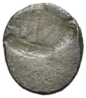 obverse: LICINIO I (?). Follis  Brockage . AE (g 3.40). Incuso del rovescio. R/ IOVI CONSERVATORI AVGG, Giove in piedi a sinistra, con scettro e globo sormontato da vittoria; a sinistra, aquila con corona nel becco; a destra, corona e A/III; ANT all esergo. Cf. RIC 7.