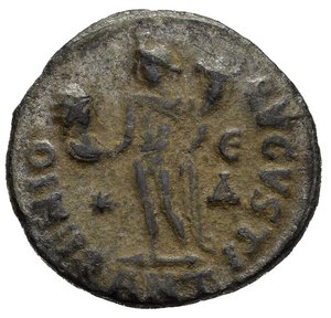 reverse: MASSIMINO II (311-313). Antiochia. Nummus. AE (4,35 g). D/ IMP C GAL VAL MAXIMINVS P F AVG, testa laureata a destra; R/ GENIO AVGVSTI, Genio stante, regge cornucopia e busto di Sol, nel campo ЄΔ e una stella, in esergo ANT. RIC VI 164b. BB. n.reg.601/24