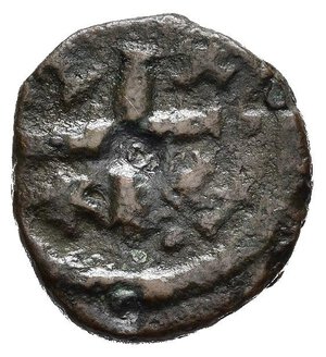 reverse: FOCA (602-610). Cartagine. Decanummio. AE (g 3,17). Busto frontale coronato, con clamide. R/ Grande X tra N-M; croce sopra, stella sotto. MIBE 100; DOC 117; Sear 688. MB