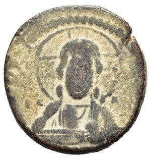 obverse: FOLLIS ANONIMO. Periodo di Romano IV (1068-1071). Follis classe G per Costantinopoli. AE (g 8,40). Busto frontale nimbato di Cristo, regge la Bibbia. R/ Busto frontale della Vergine orante. DOC G.1; Sear 1867. MB. Nr.Reg. 612/24