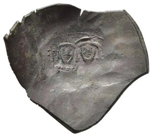 obverse: ALESSIO III ANGELO-COMNENO (1195-1203). Trachy per Costantinopoli. MI (g 2,93). Busto nimbato frontale di Cristo. R/ Alessio e S. Costantino stanti di fronte. Sear 2011-3. qBB. Nr.Reg. 612/24