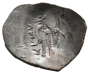 obverse: REGNO LATINO DI COSTANTINOPOLI ? (1204-1261). Trachy. MI (g 1,76). La Vergine seduta in trono di fronte. R/ Imperatore stante di fronte a sinistra, regge labarum. Cf. Sear 2021. BB. Nr.Reg. 612/24