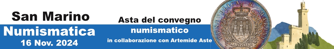 Banner Asta del convegno San Marino Numismatica 2024