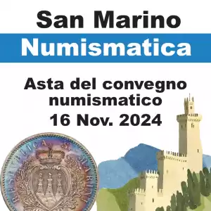 Banner Asta del convegno San Marino Numismatica 2024