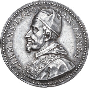 obverse: Clemente IX (1667-1669), Giulio Girolamo Rospigliosi. Medaglia A. I