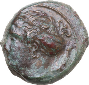 obverse: Syracuse.  Second Democracy (466-405 BC).. AE Hemilitra, c. 405-400 BC