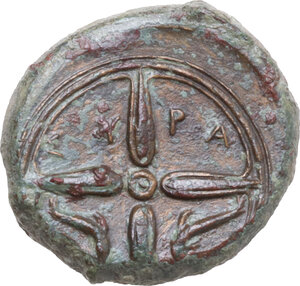 reverse: Syracuse.  Second Democracy (466-405 BC).. AE Hemilitra, c. 405-400 BC