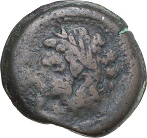 obverse: Kings of Numidia.  Massinissa or Micipsa (203-148 BC or 148-118 BC). AE 27 mm