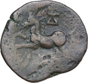 reverse: Kings of Numidia.  Massinissa or Micipsa (203-148 BC or 148-118 BC). AE 27 mm