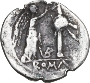 reverse: VB series. AR Victoriatus, uncertain Samnite mint (Beneventum?), 212 BC