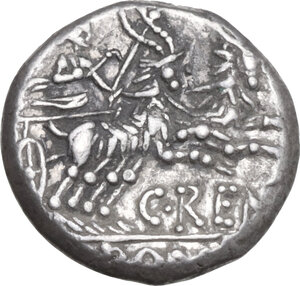 reverse: C. Renius. AR Denarius, 138 BC