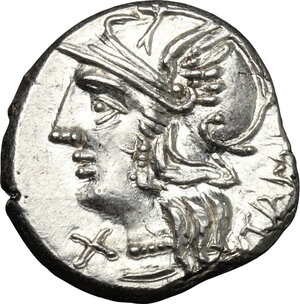 obverse: M. Baebius Q. f. Tampilus.. AR Denarius, 137 BC