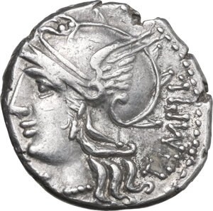 obverse: M. Baebius Q. f. Tampilus.. AR Denarius, 137 BC